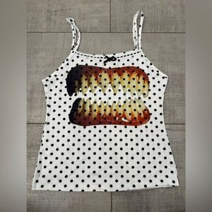 NWOT ANGEL THEORY Bite Me Polka Dot Tank Top Medium